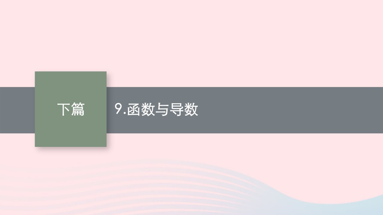 适用于新高考新教材2023届高考数学二轮总复习9函数与导数课件