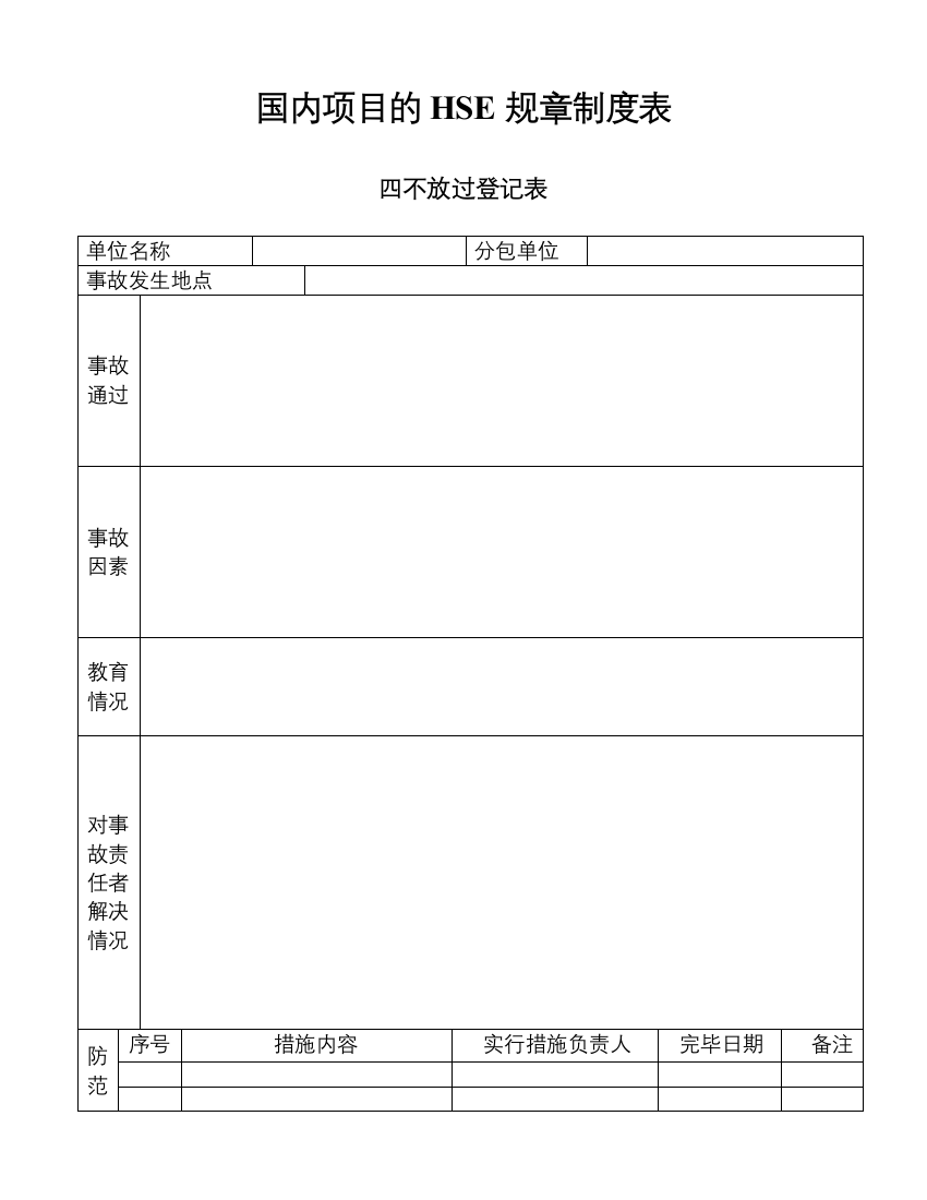 国内项目的规章制度表