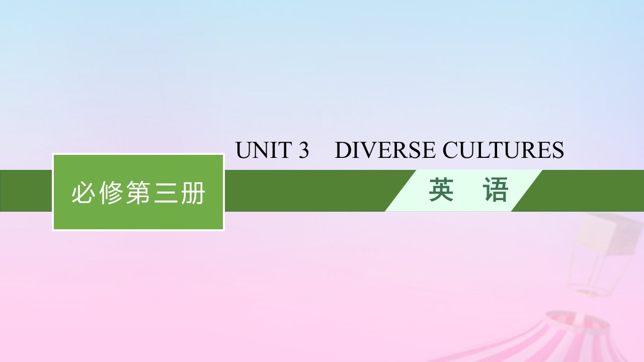 适用于新教材2024版高考英语一轮总复习Unit3DiverseCultures课件新人教必修第三册