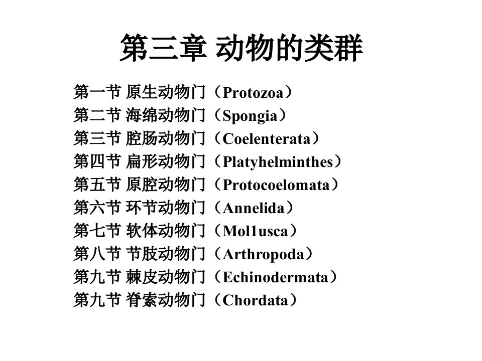 第三章动物的类群课件名师编辑PPT课件