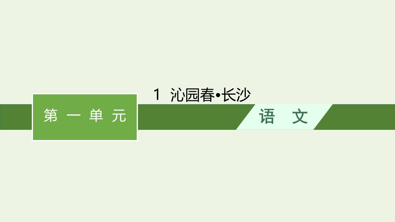 2022年新教材高中语文第一单元1沁园春_长沙课件部编版必修上册