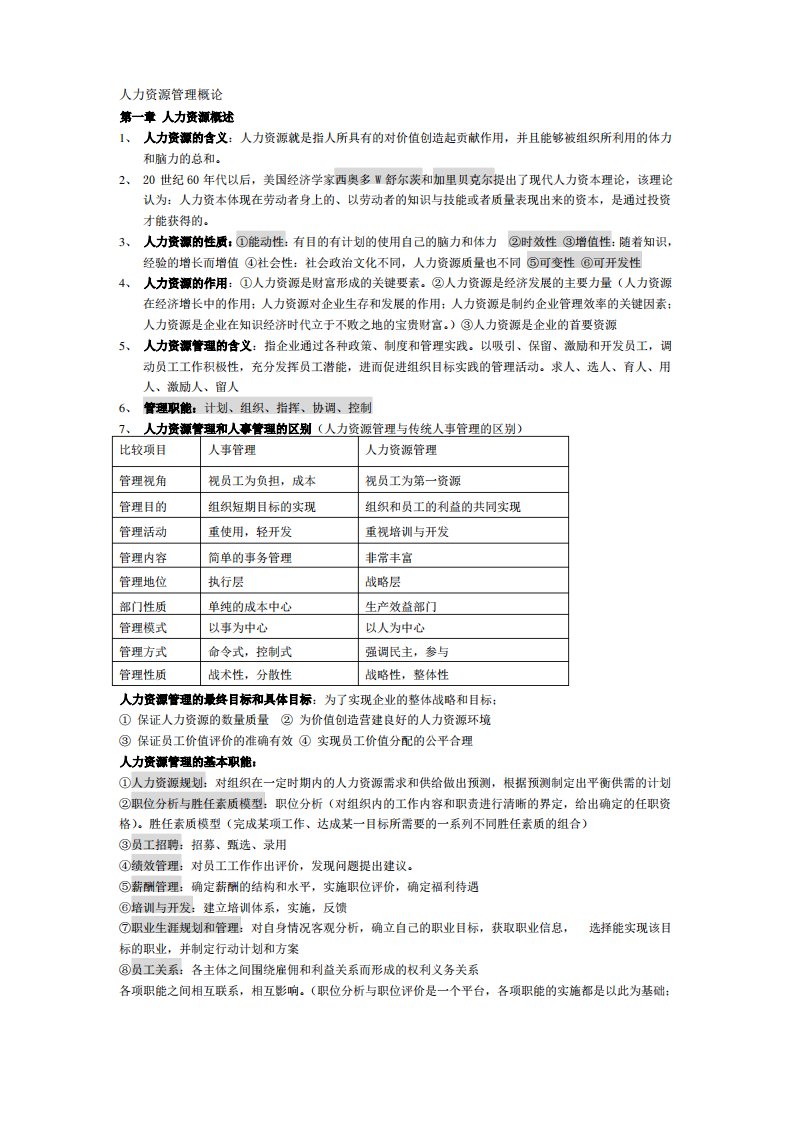 人力资源管理概论-董克用版