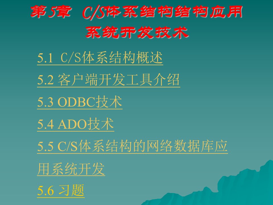 CS体系结构结构应用系统开发技术