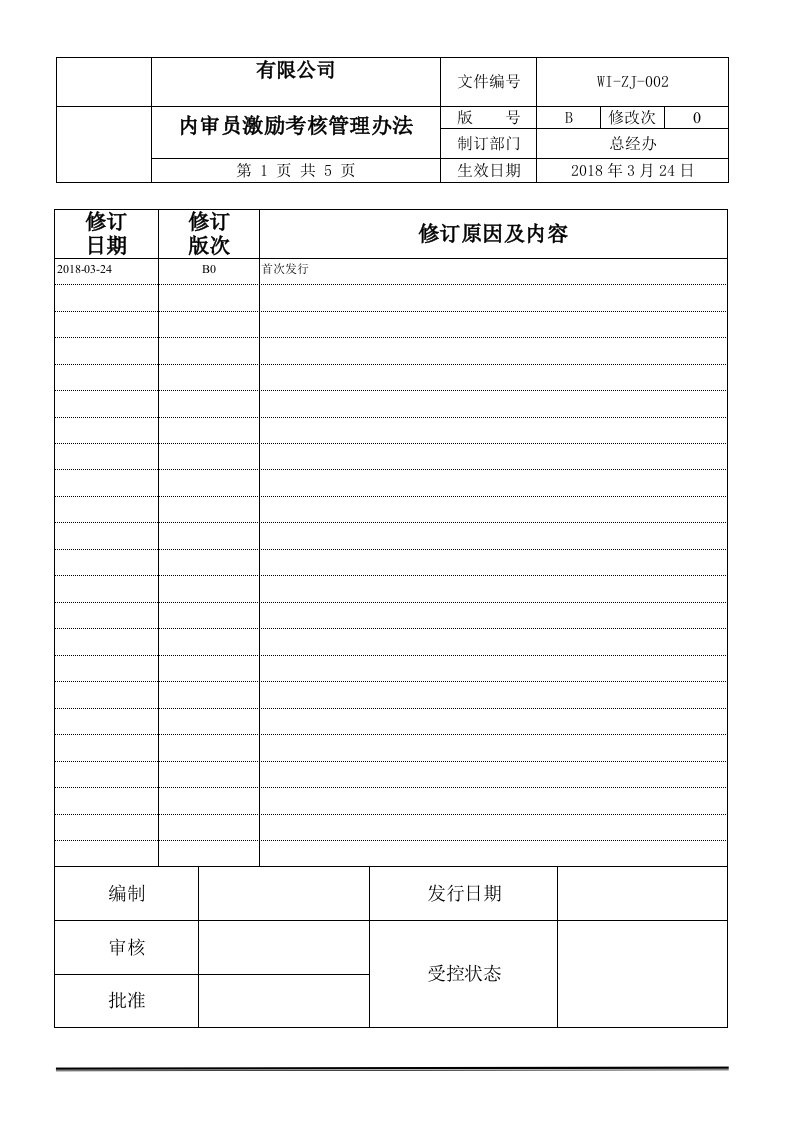 WI-ZJ-002内审员激励考核管理办法000