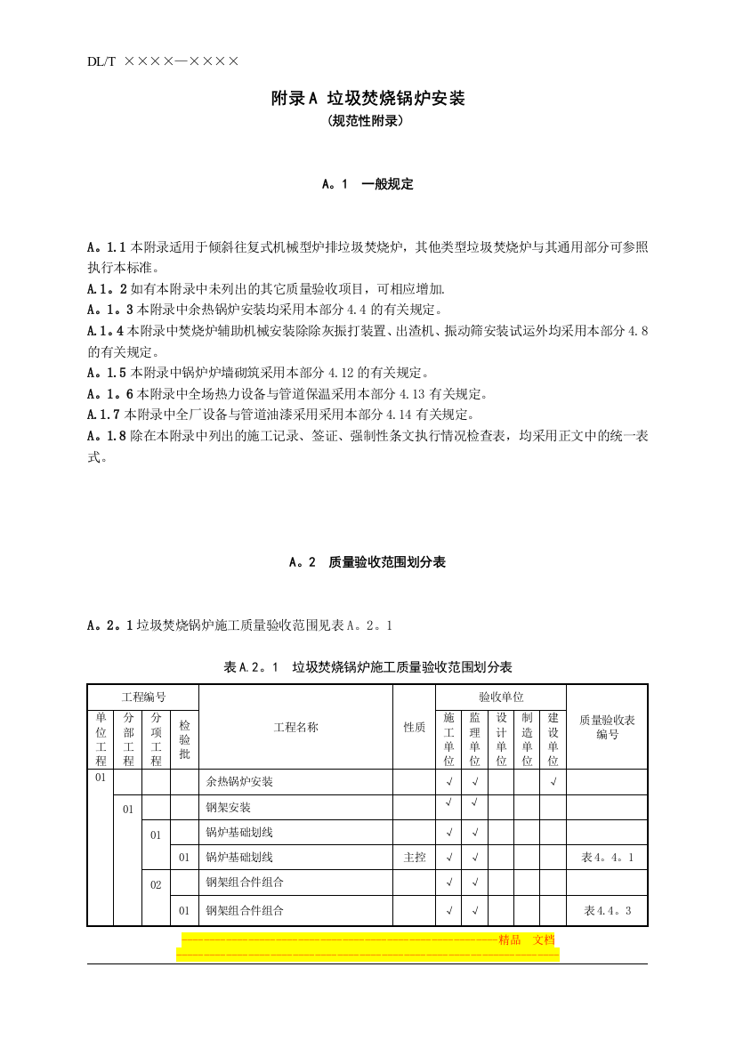 电力建设施工质量验收及评价规程-锅炉机组6附录试卷教案