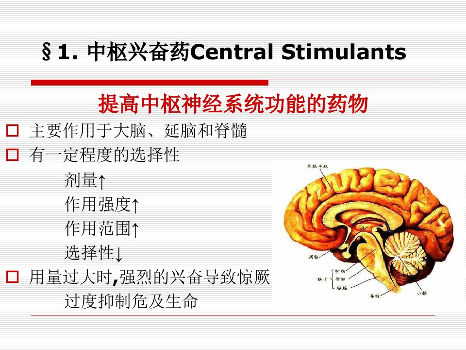 药物化学中枢兴奋药和利尿药