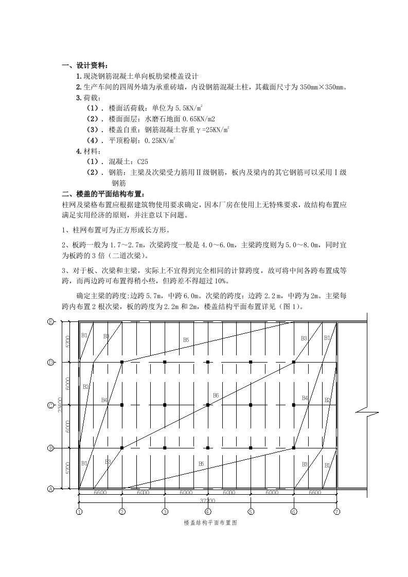 工程建筑结构实训大作业任务