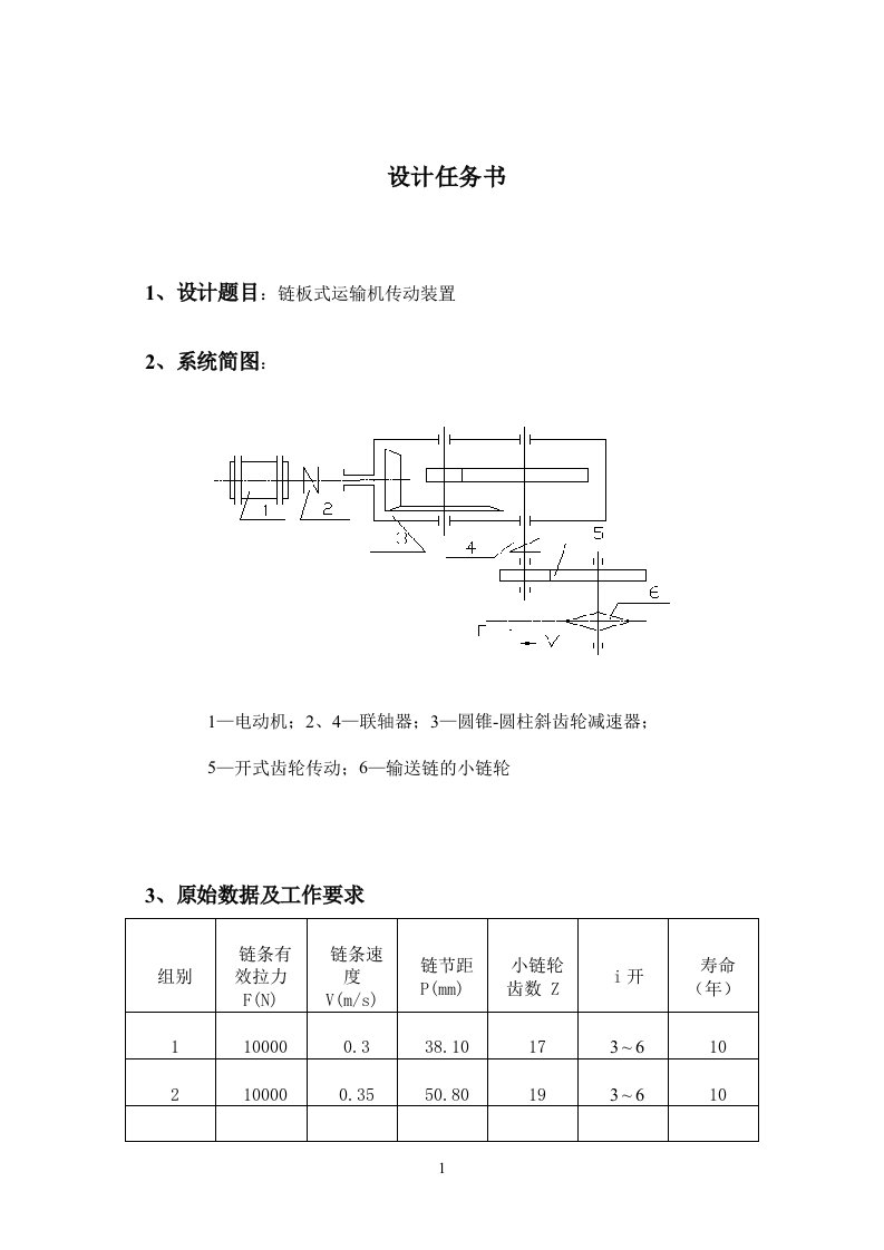 链板式运输机传动装置设计