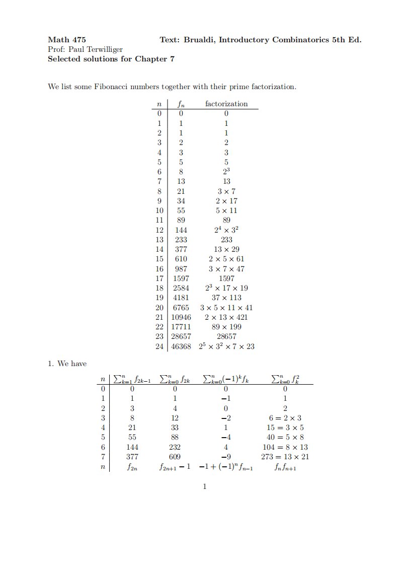 组合数学第五版第七章答案