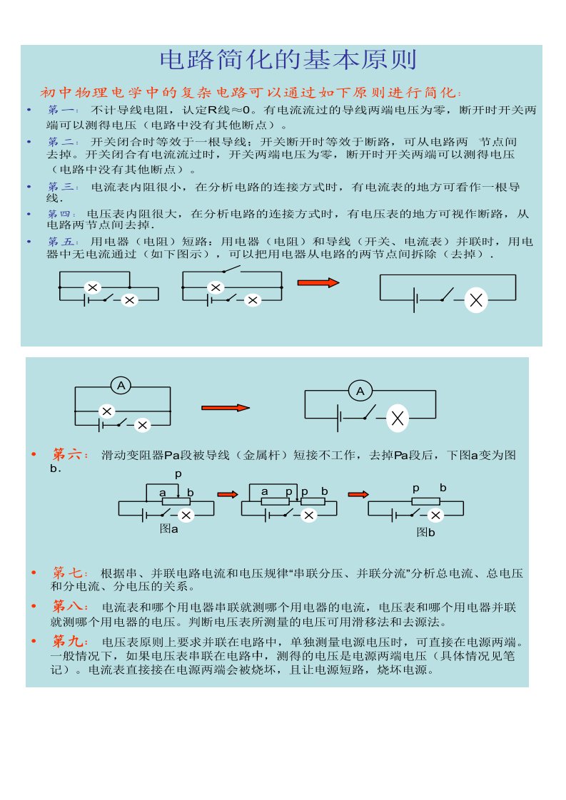 初中物理电路分析方法(超级有用)