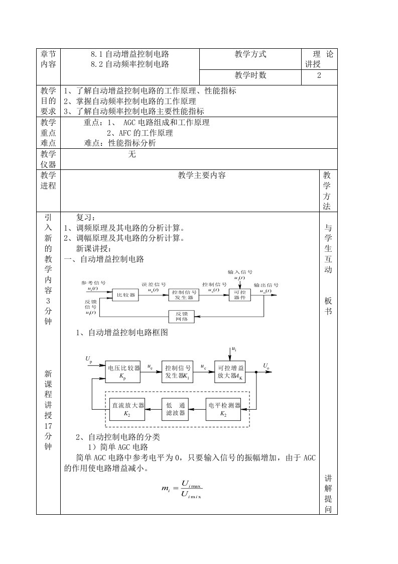 高频电路教案第八、九章