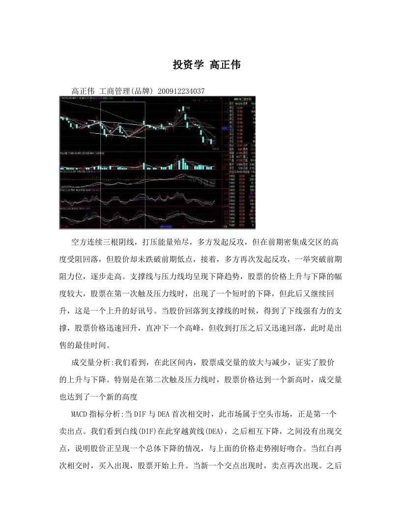 投资学++高正伟