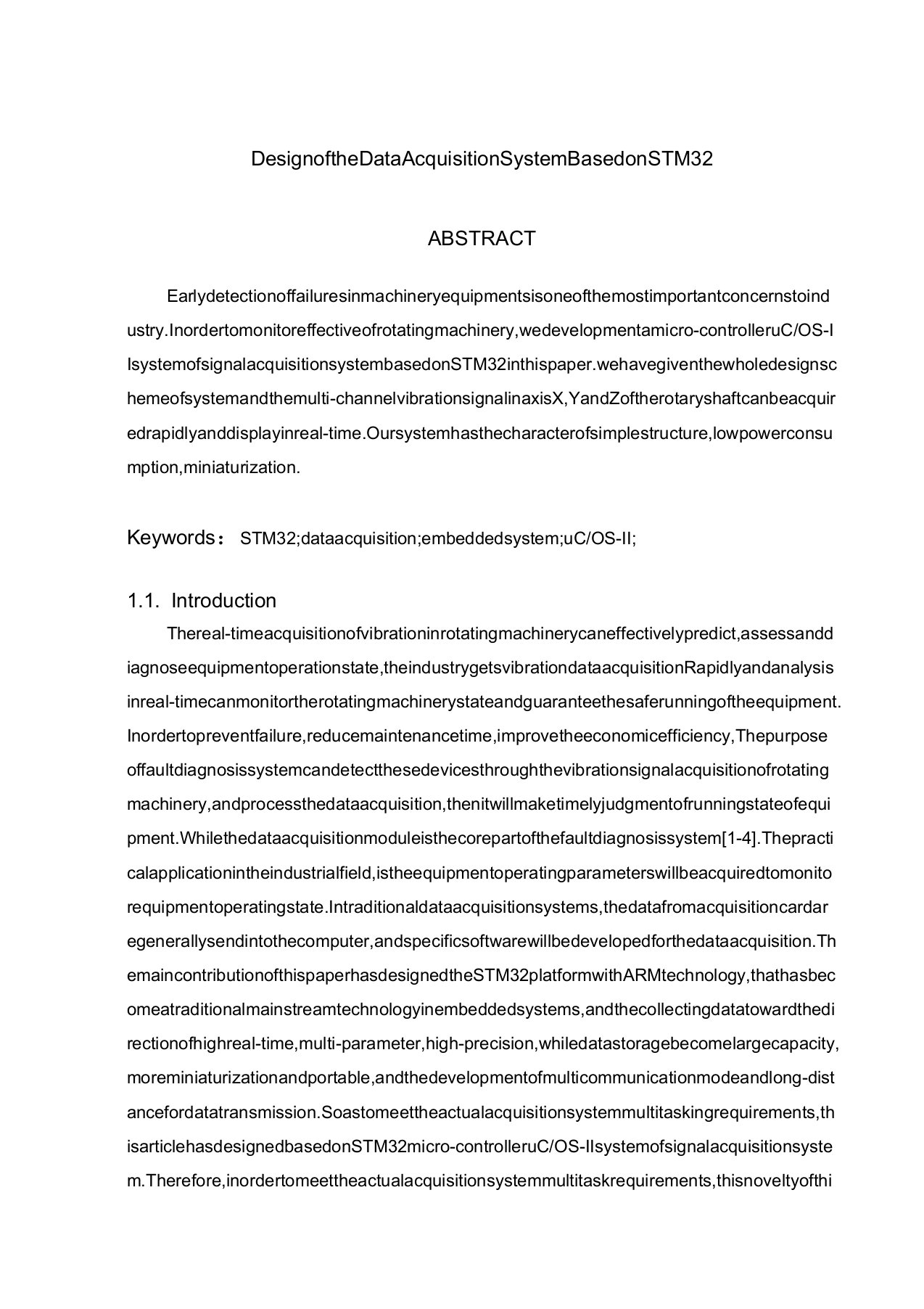 基于STM32的数据采集系统英文文献