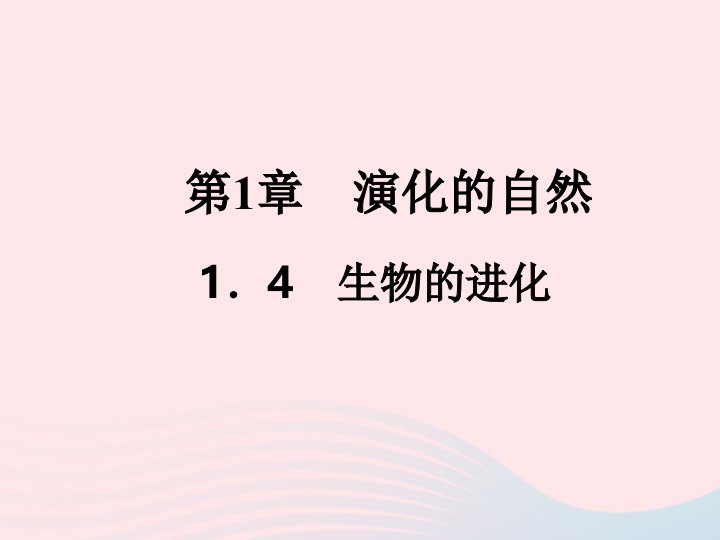 2022九年级科学下册第1章演化的自然1.4生物的进化作业课件新版浙教版