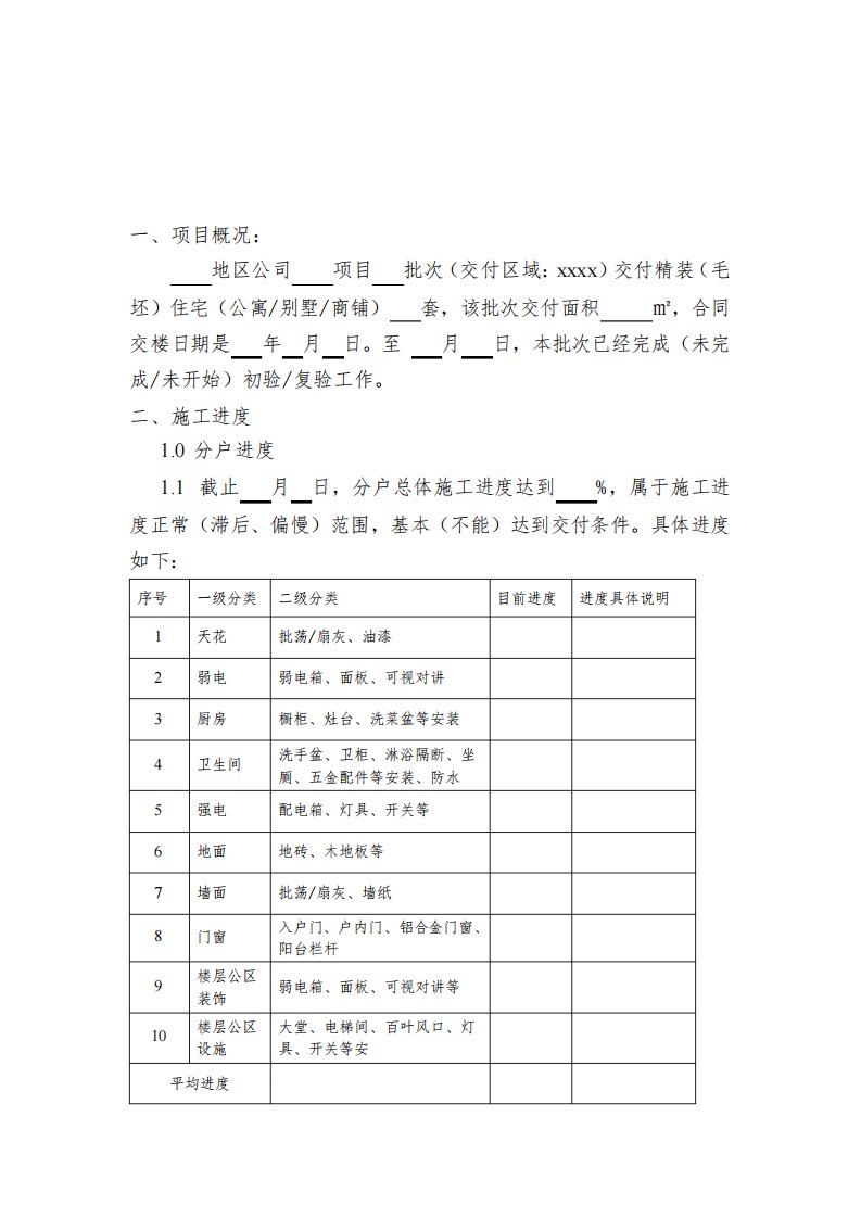 房屋交付风险评估报告