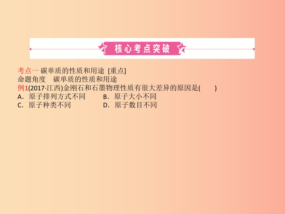 （江西专版）2019年中考化学总复习