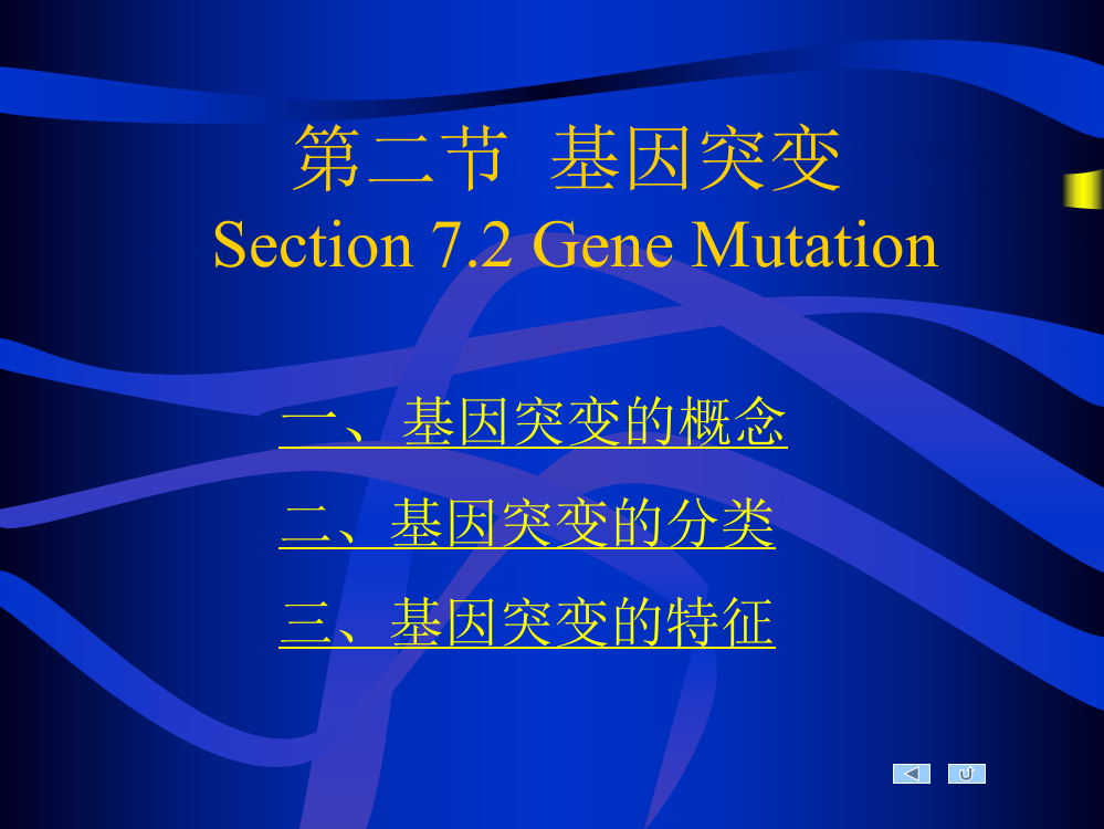 第二节基因突变Section72GeneMutation