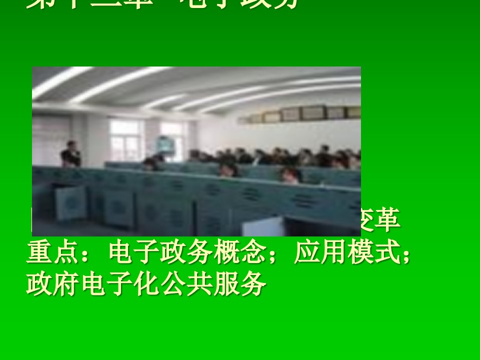 第十四章电子政务公共管理学,讲义