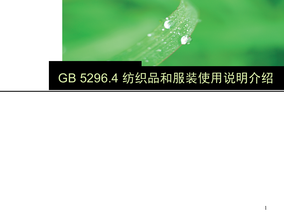 GB-5296.4服装标识要求演示幻灯片