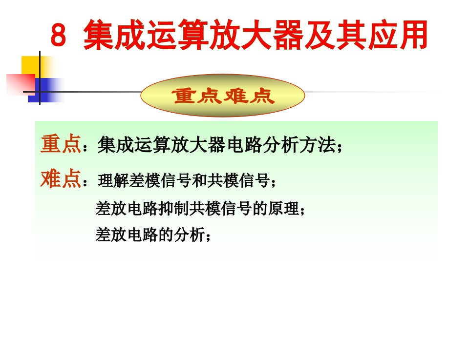 电子技术基础——电路与模拟电子(第8章)