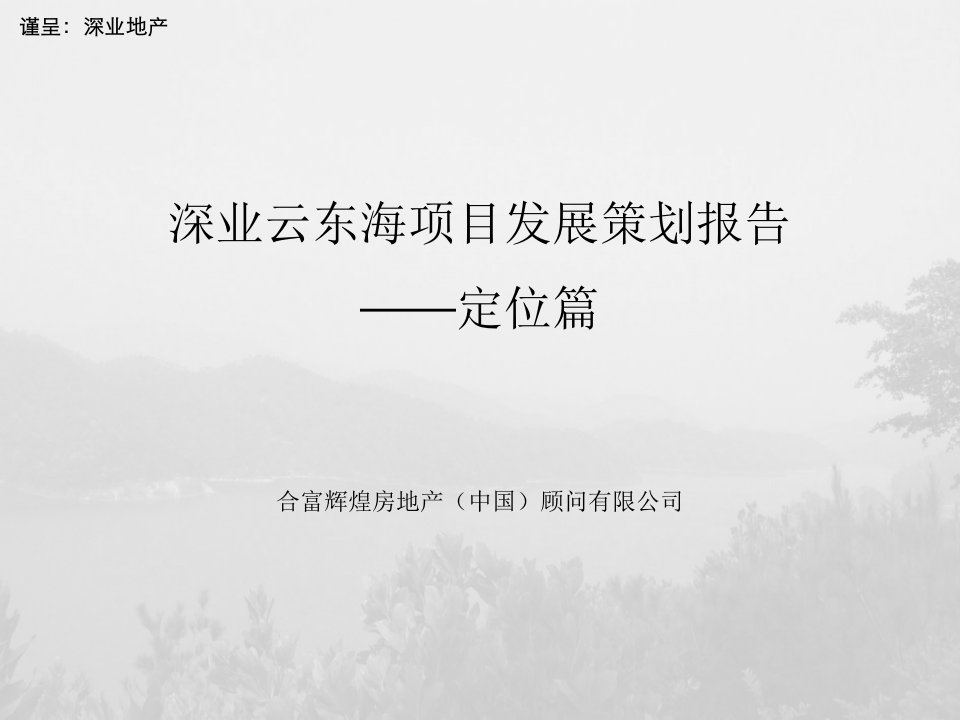 合富辉煌_深业云东海项目发展策划定位报告_102PPT