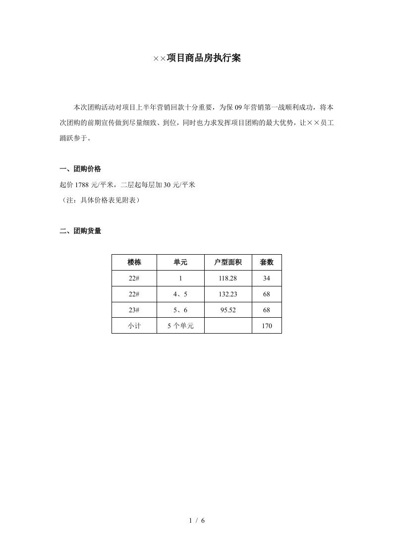 215;215;项目住宅团购执行案