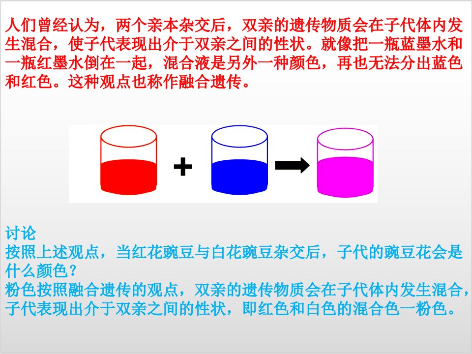 新教材孟德尔的豌豆杂交实验一名师课件人教版1