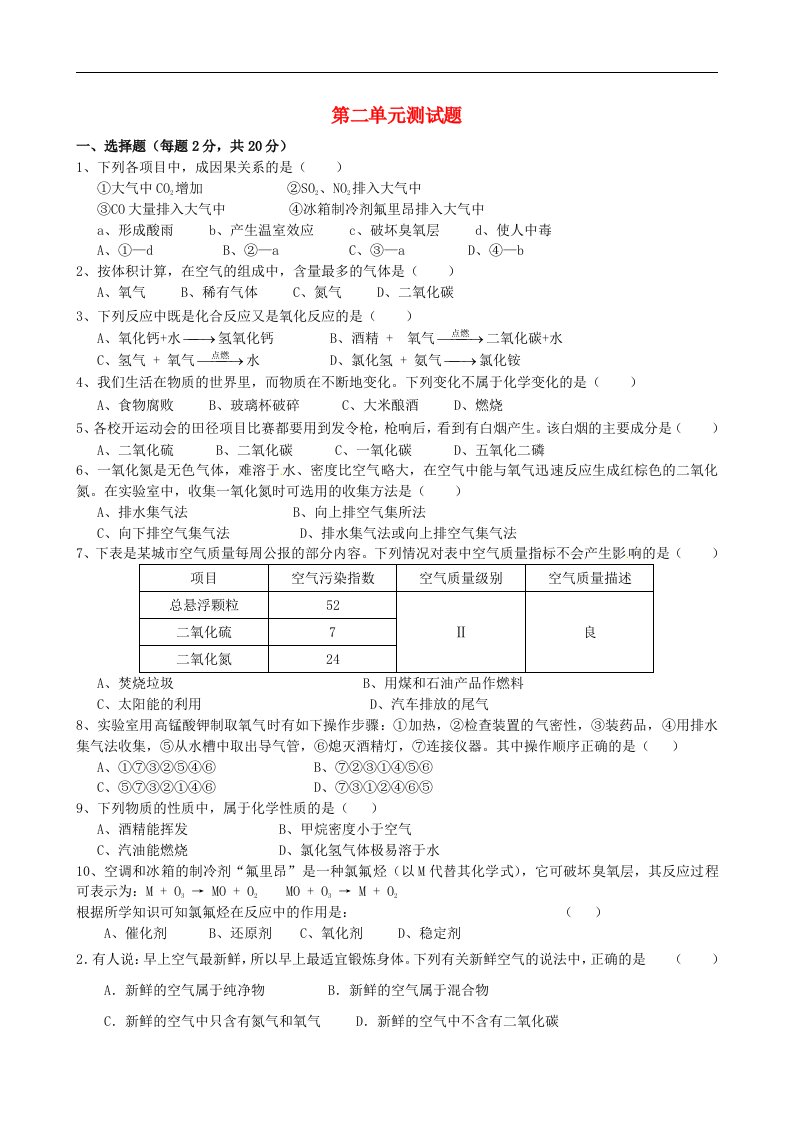 贵州省贵阳戴氏教育管理有限公司中考化学