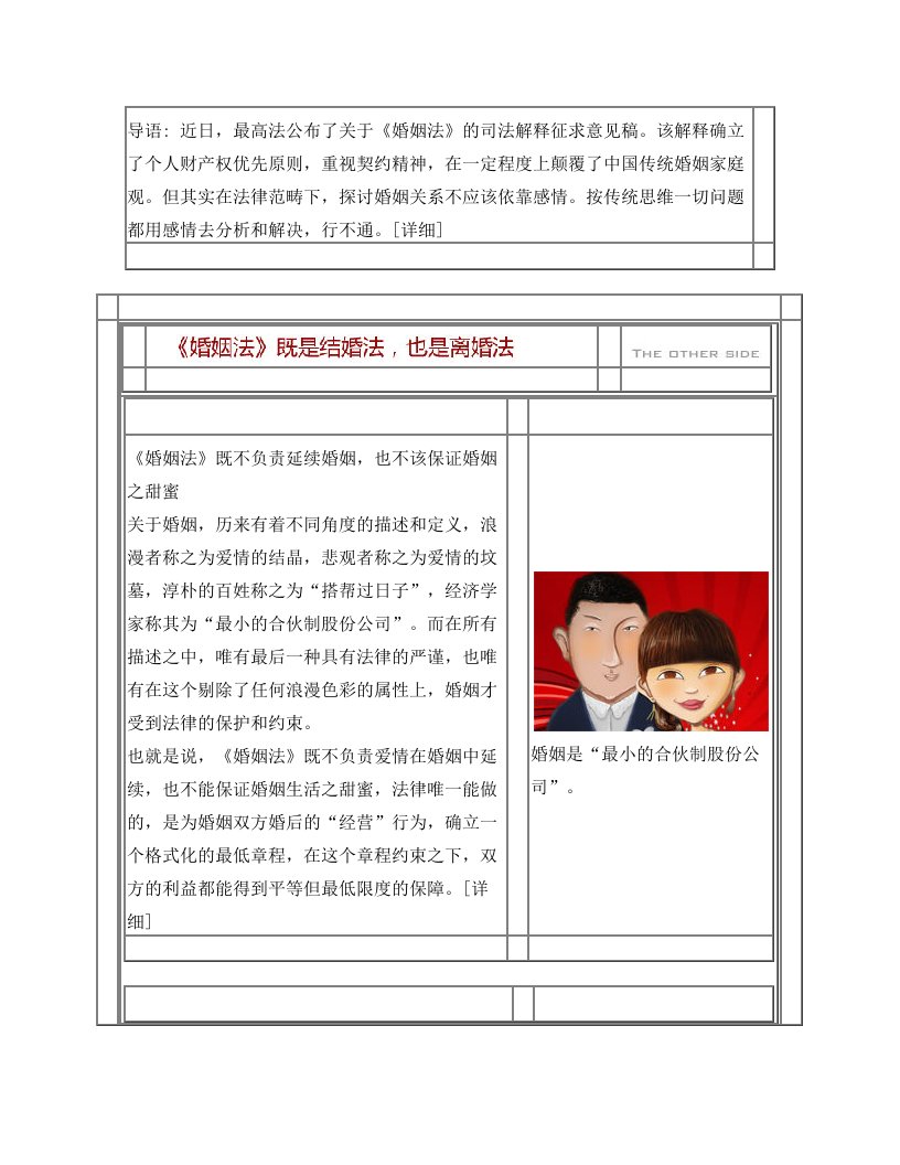 婚姻法：别谈感情,伤法治