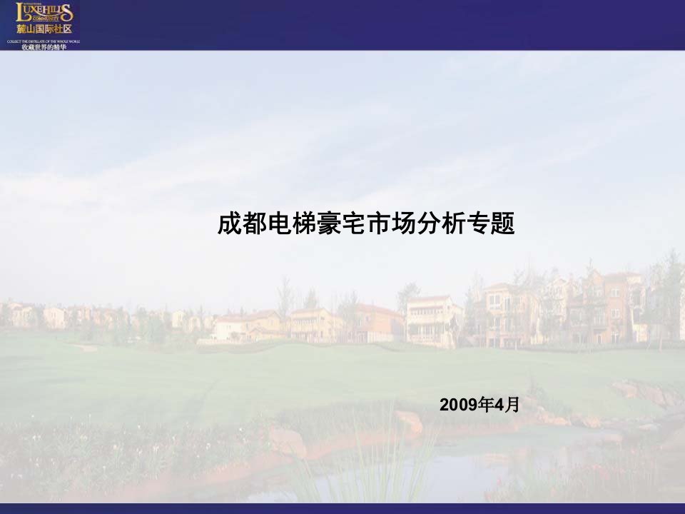 [精选]成都电梯豪宅市场分析报告