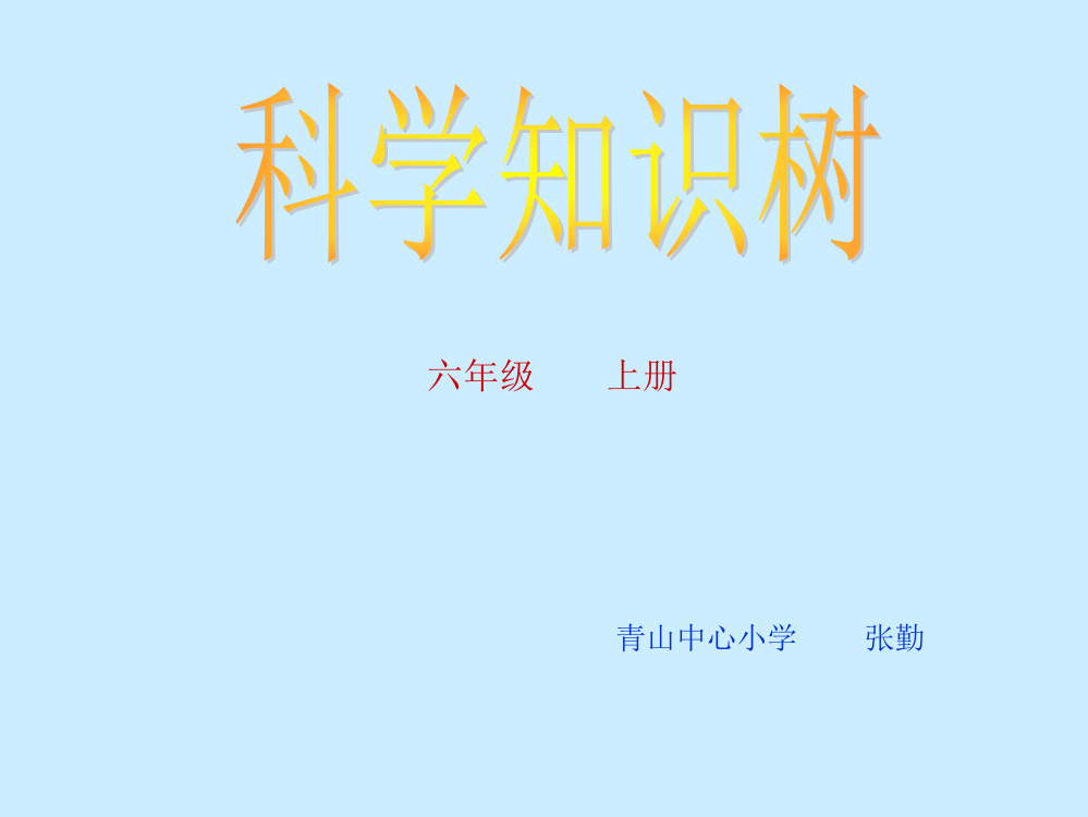 六上科学知识树