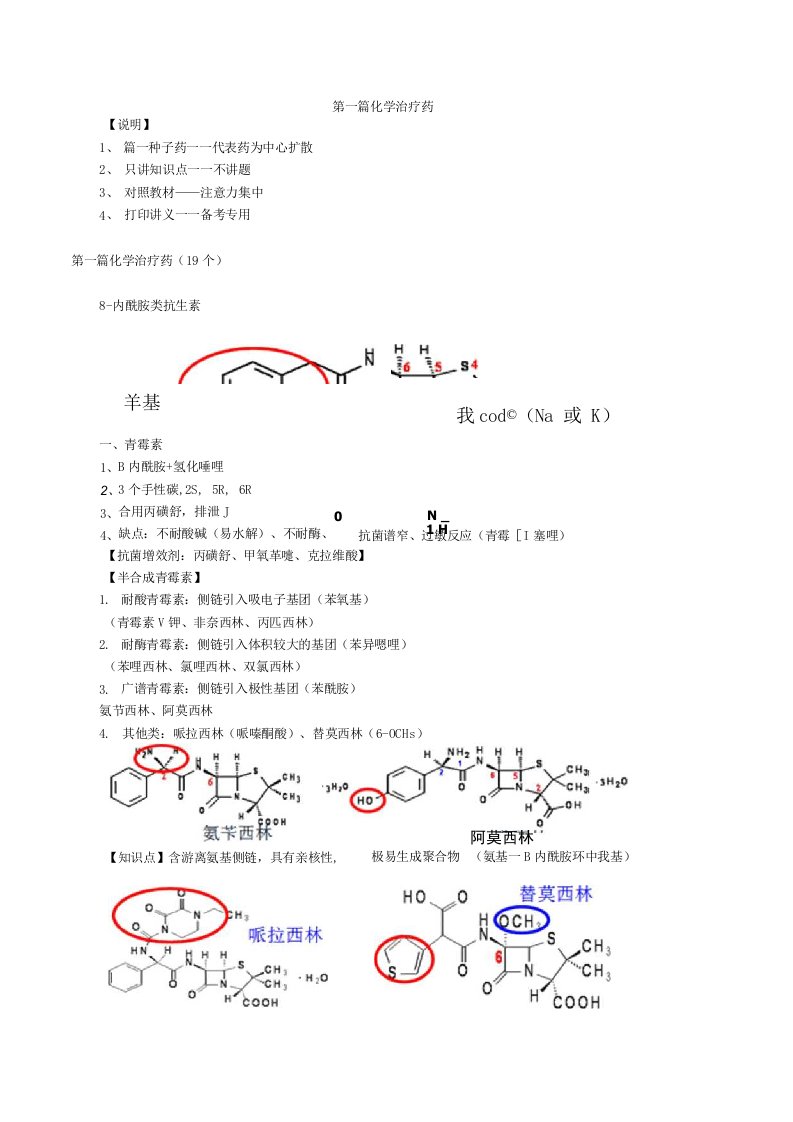 执业药师考试讲义-《药物化学》1