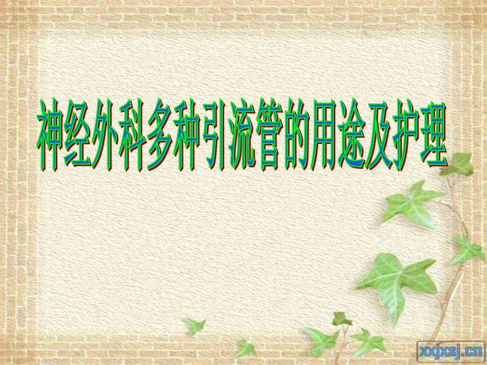 神经外科多种引流管的用途及护理