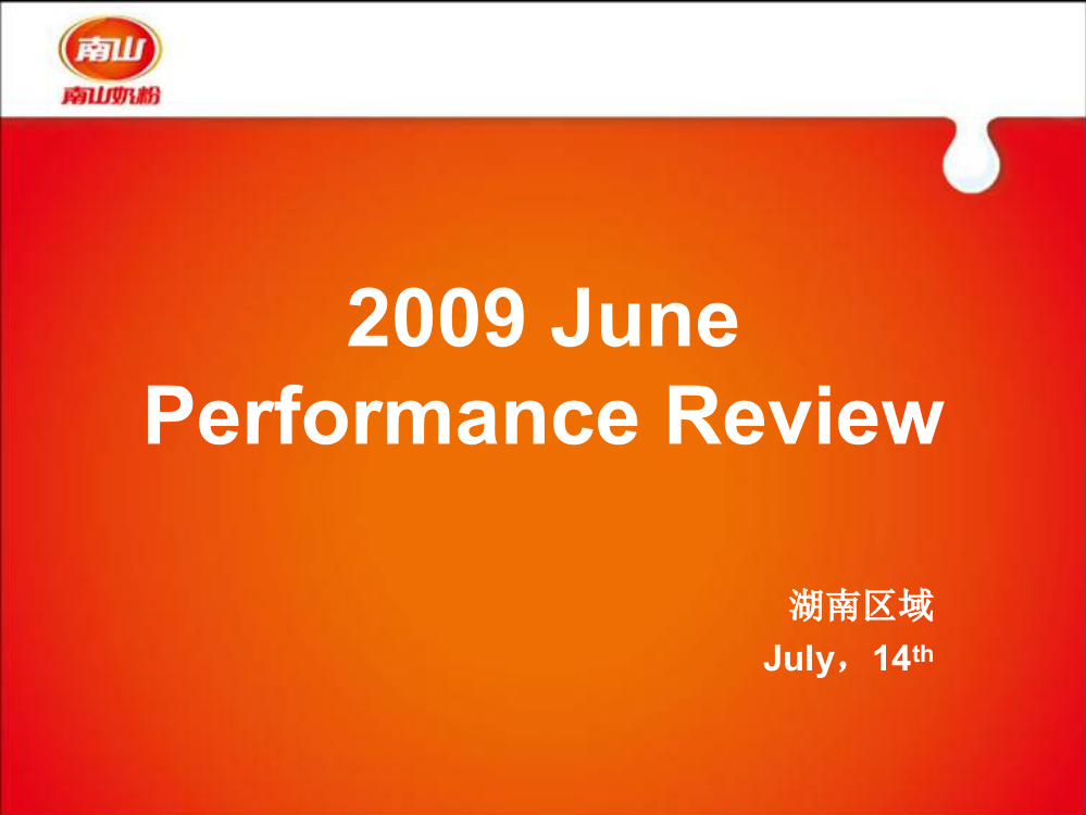 湖南省区奶粉销售年度总结课件