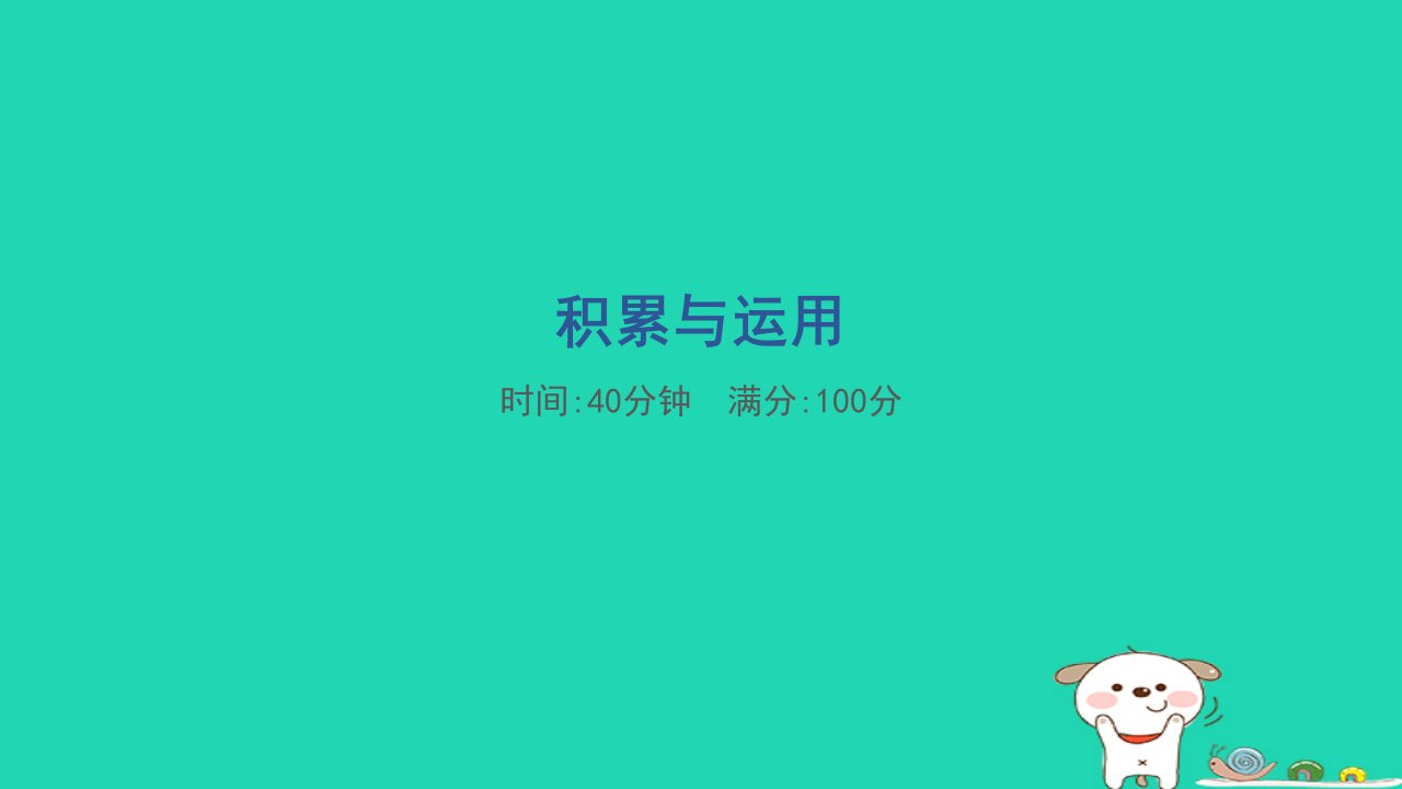 2024五年级语文下册专项复习积累与运用习题课件新人教版