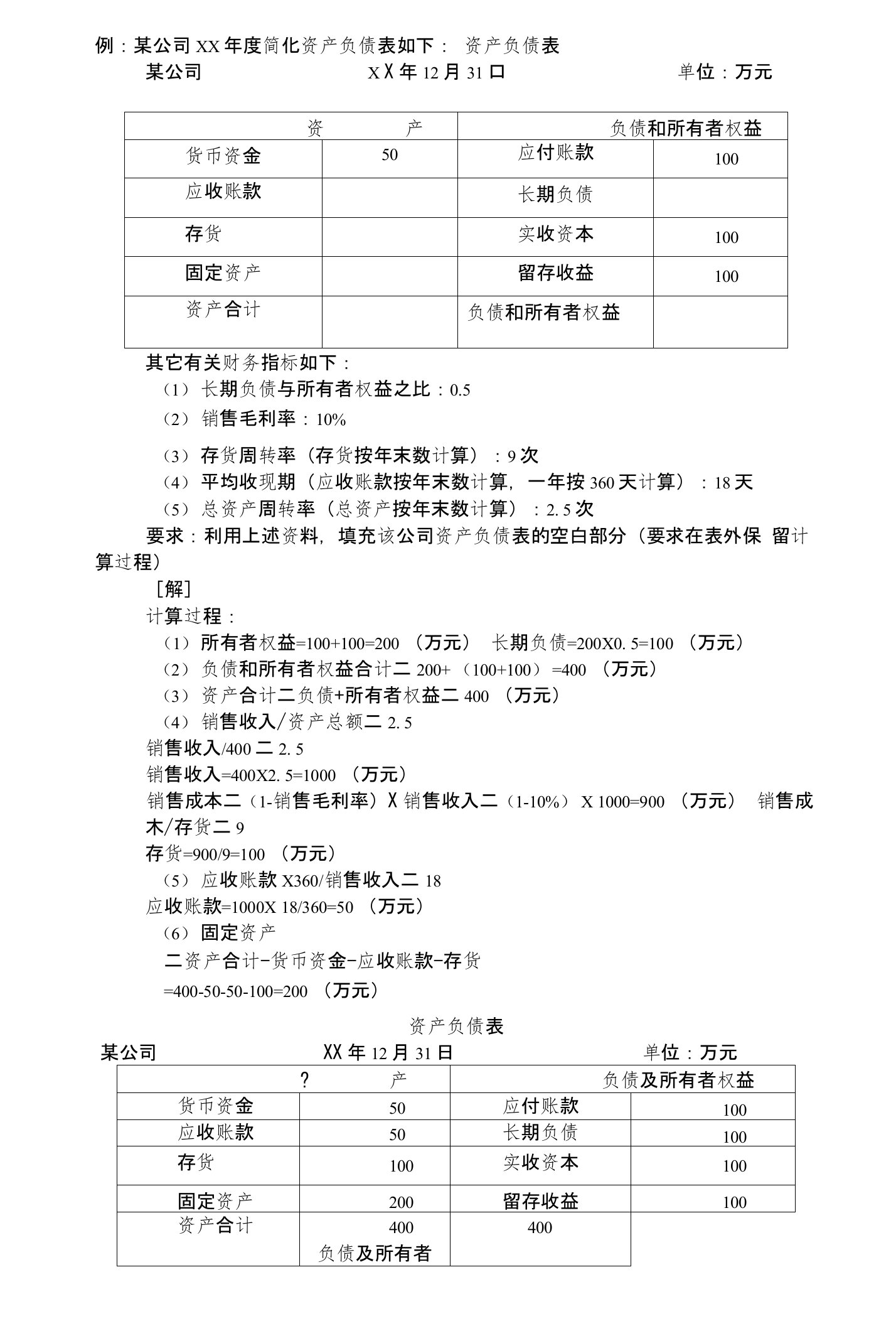 杜邦分析法习题及答案