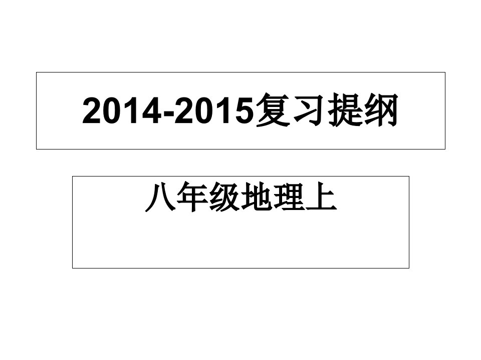 人教版八年级上册地理复习PPT课件