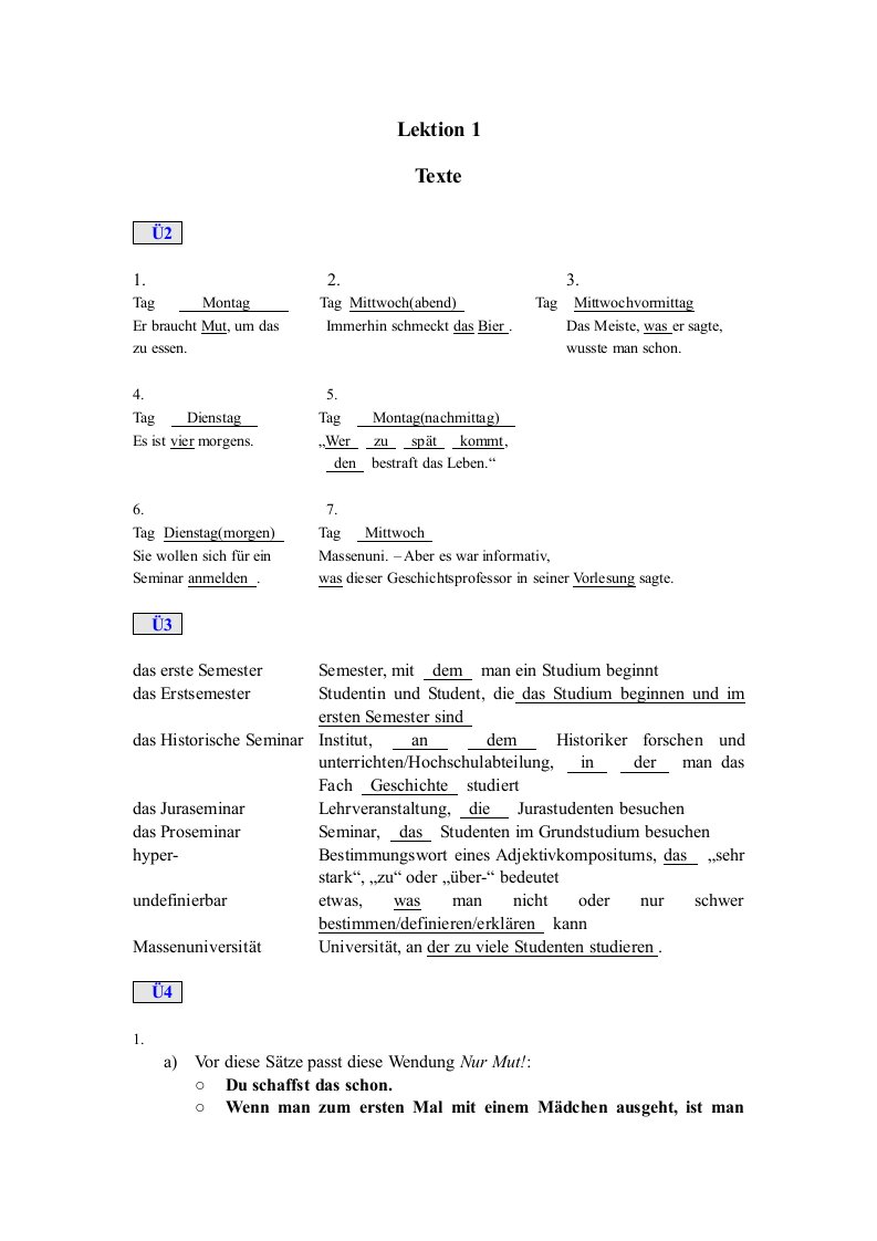 当代大学德语3答案1-12课