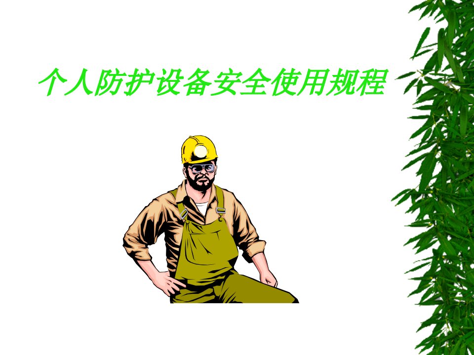 个人防护设备安全使用规程