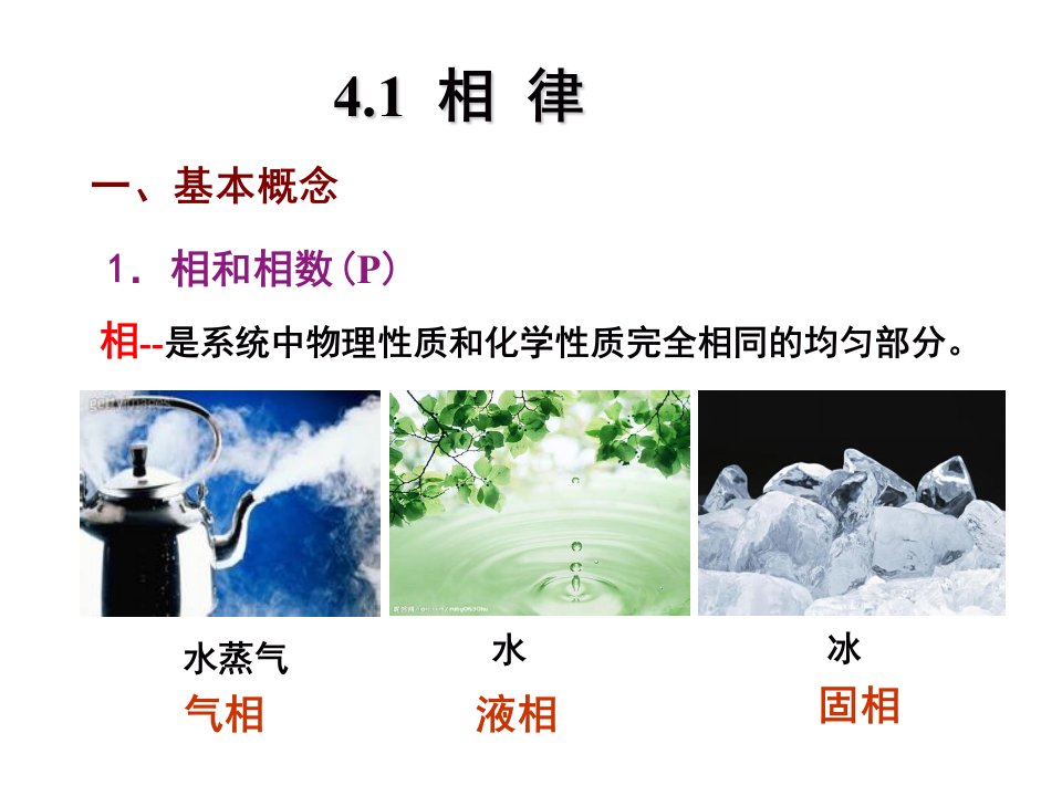 物理化学第4章相平衡课件