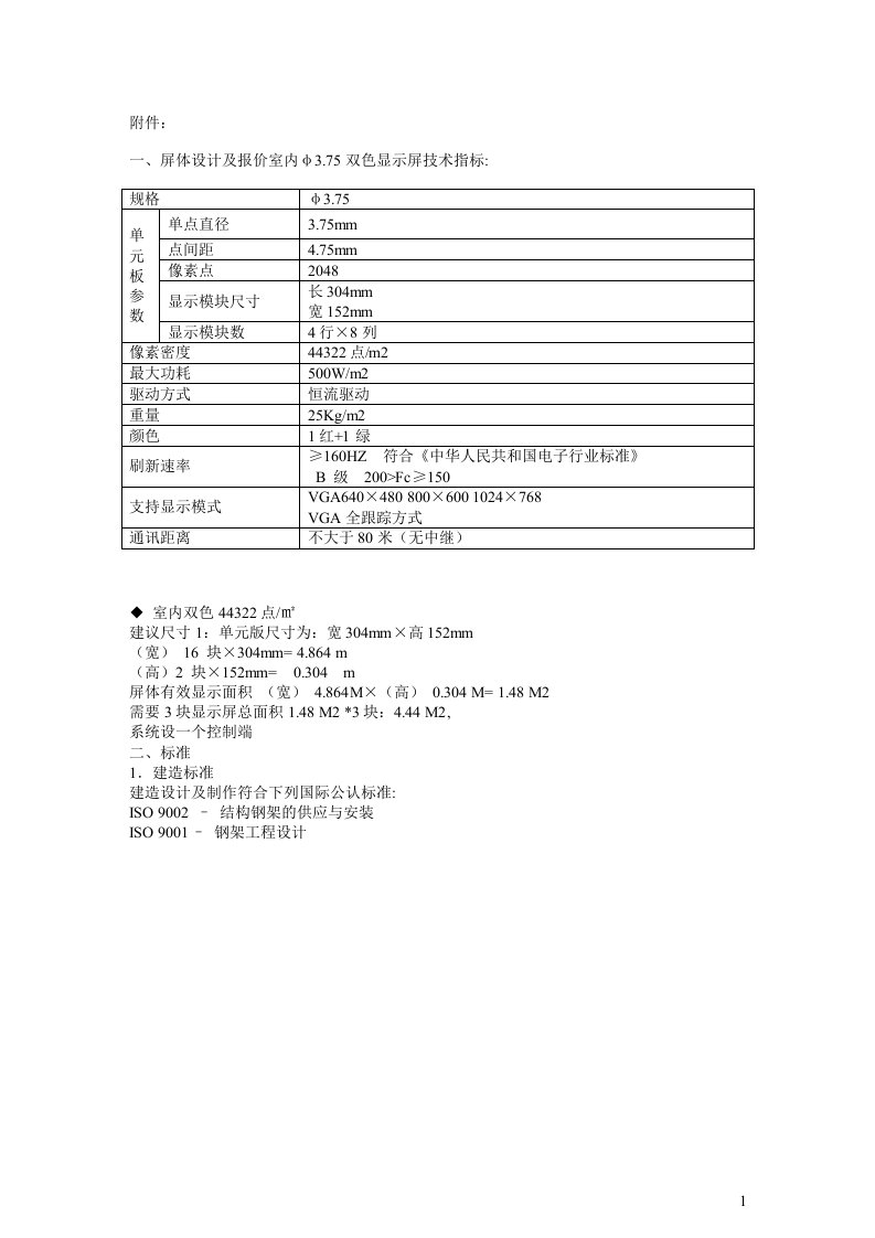 屏体设计及报价室内375双色显示屏技术指标