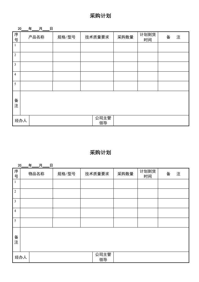 09采购计划