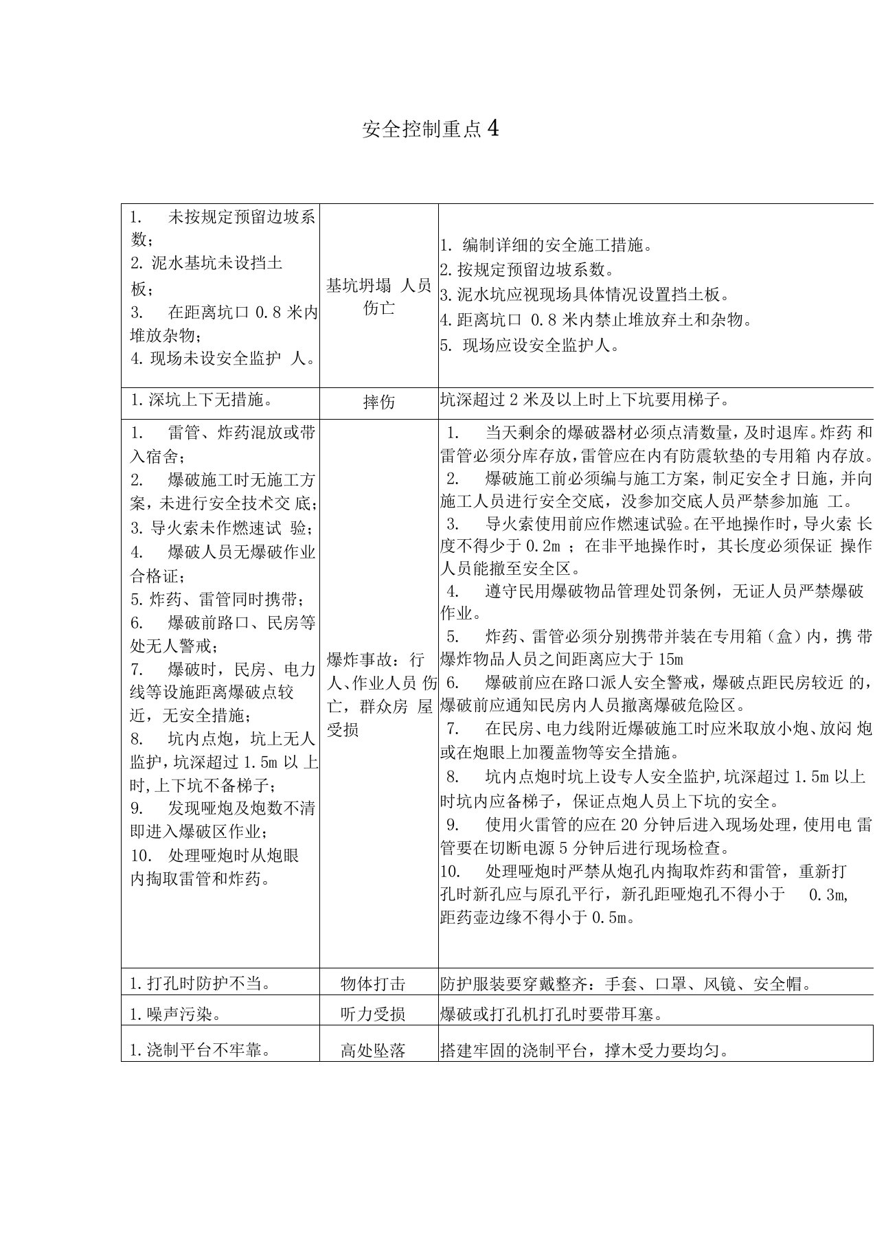 电力工程施工安全控制重点最新版