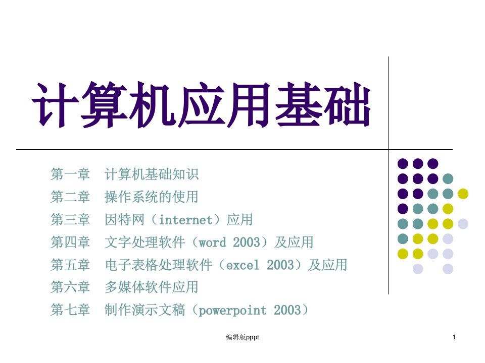 计算机基础(计算机的发展及应用领域)精ppt课件