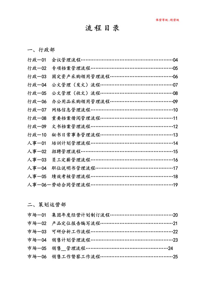 碧桂园集团全套管理流程图