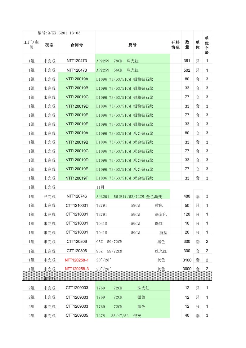 推荐-嘉兴天天箱包有限公司生产计划表1103