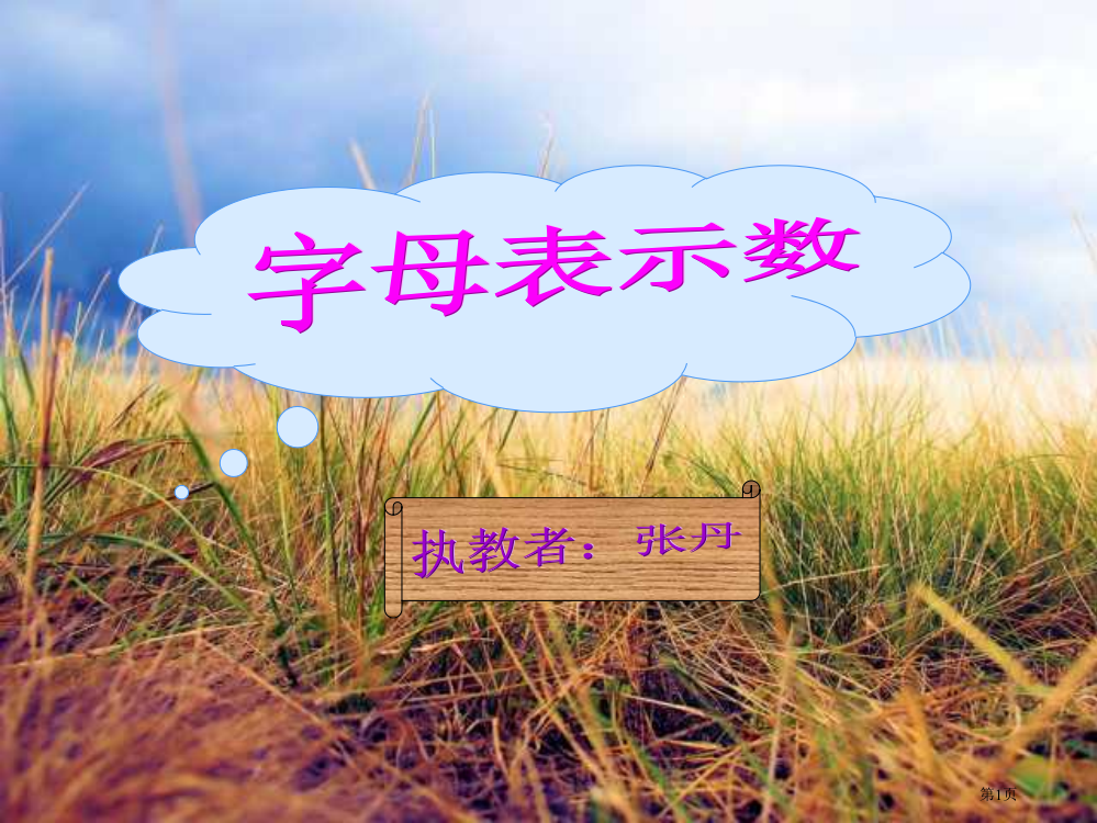 四年级数学用字母表示数1省公开课一等奖全国示范课微课金奖PPT课件