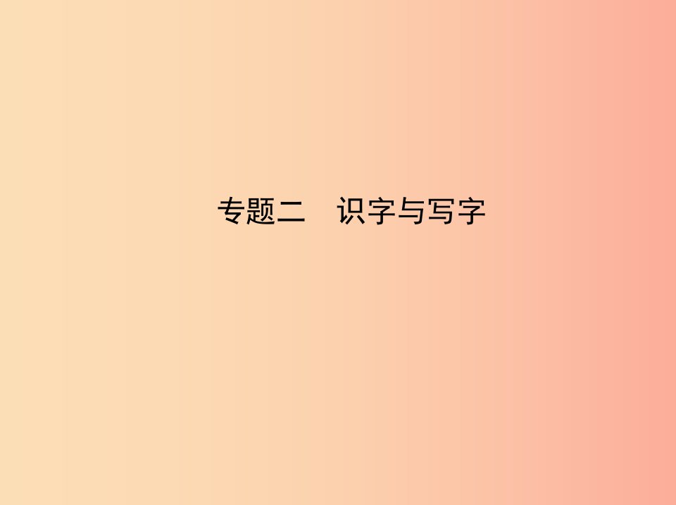 广东地区2019年中考语文总复习第一部分积累与运用专题二识字与写字试题部分课件