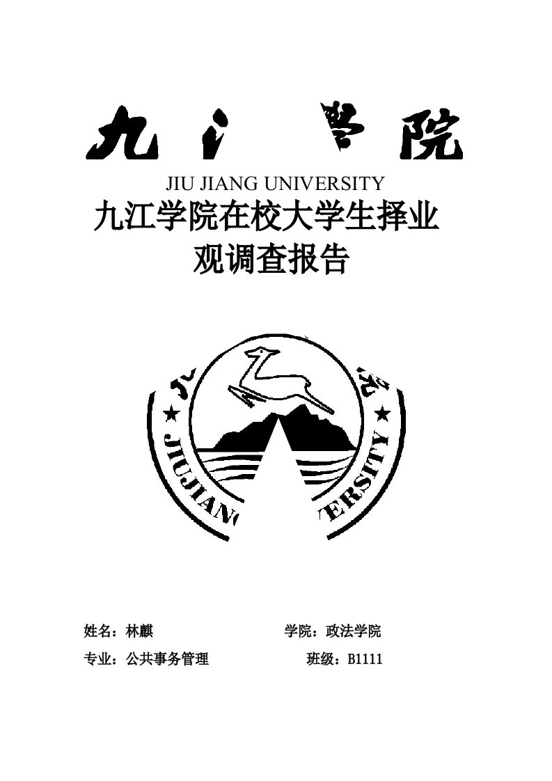 大学生择业观的社会调查报告