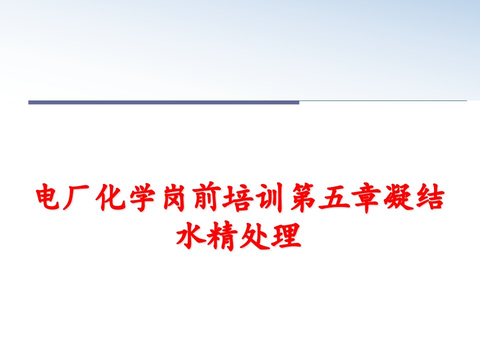 电厂化学岗前培训第五章凝结水精处理教学ppt课件